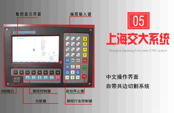 我們的便攜式數(shù)控切割機(jī)上海交大系統(tǒng)數(shù)控面板